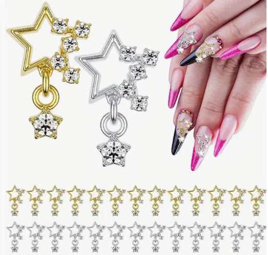 3D Nail Fashion Jewelry | Star | Sold by the piece