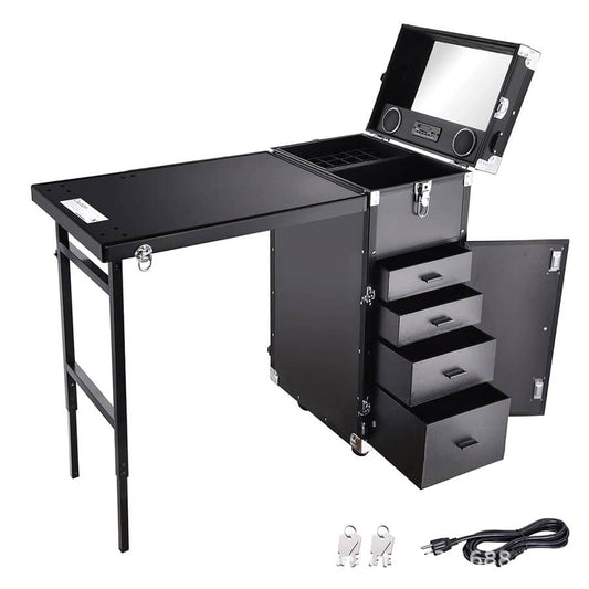 Portable Professional Aluminum Nail Station | Black