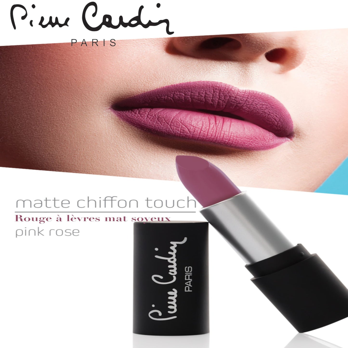 Pierre Cardin Matte Chiffon Touch Lipstick  Pink Rose 174 - 4 gr