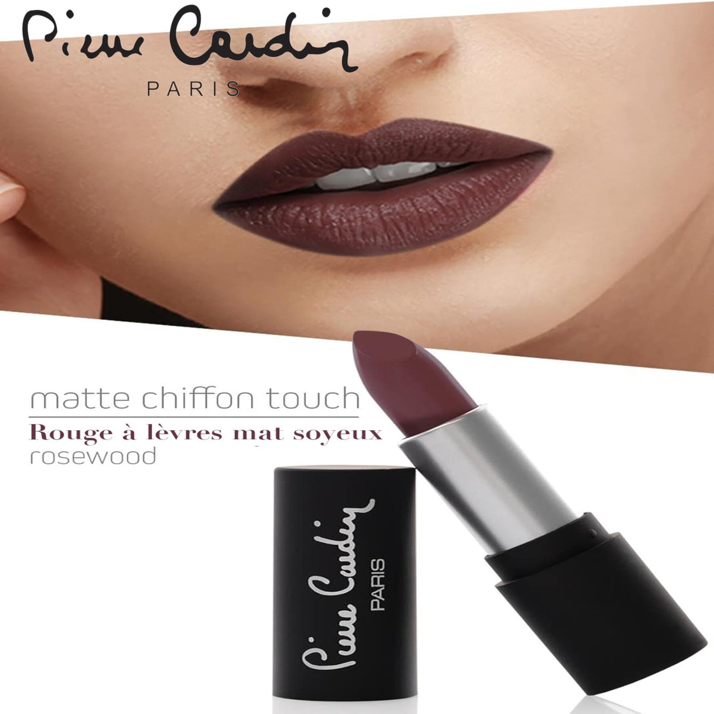 Pierre Cardin Matte Chiffon Touch Lipstick  Rosewood 176 - 4 gr