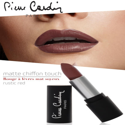 Pierre Cardin Matte Chiffon Touch Lipstick  Rustic Red 186 - 4 gr