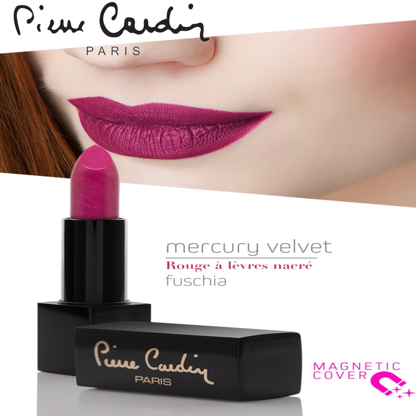 Pierre Cardin Mercury Velvet Lipstick  Fuschia 168 - 4 gr