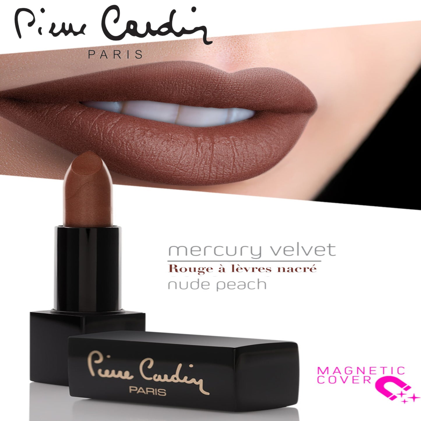 Pierre Cardin Mercury Velvet Lipstick  Nude Peach 162 - 4 gr