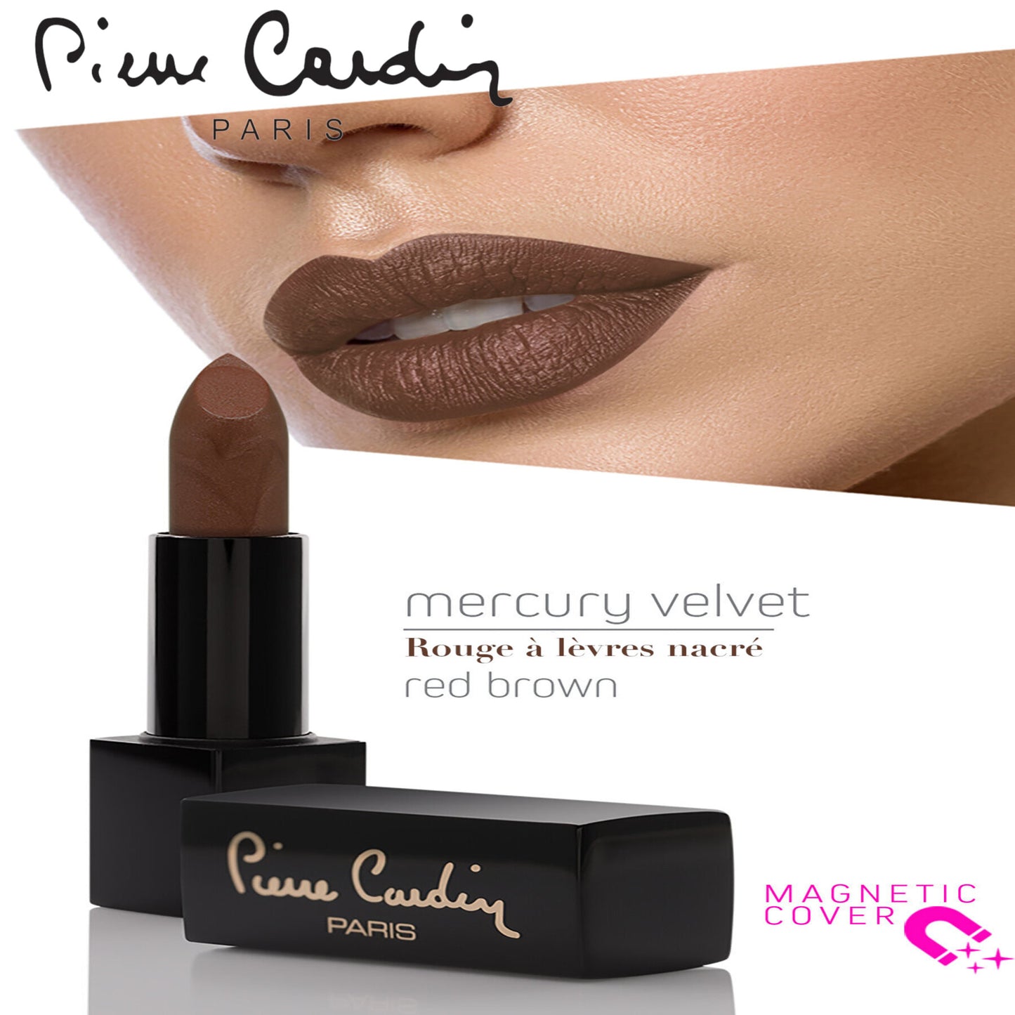 Pierre Cardin Mercury Velvet Lipstick  Red Brown 166 - 4 gr