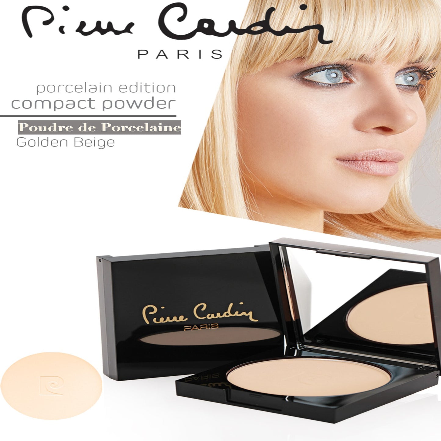 Pierre Cardin Édition Porcelaine Poudre Compacte Beige Doré 955 - 12 g