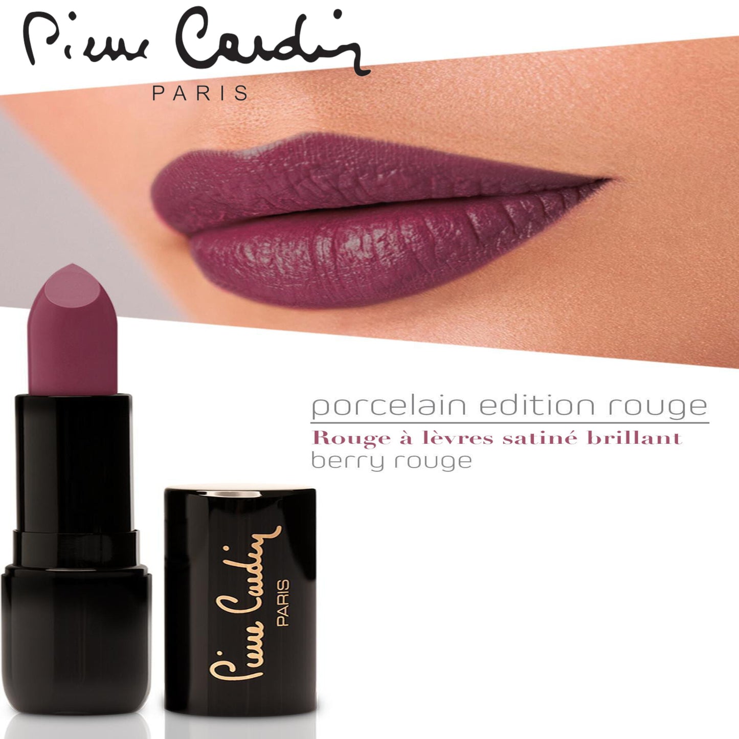 Pierre Cardin Porcelain Edition Lipstick  Berry Rouge 231 - 4 gr