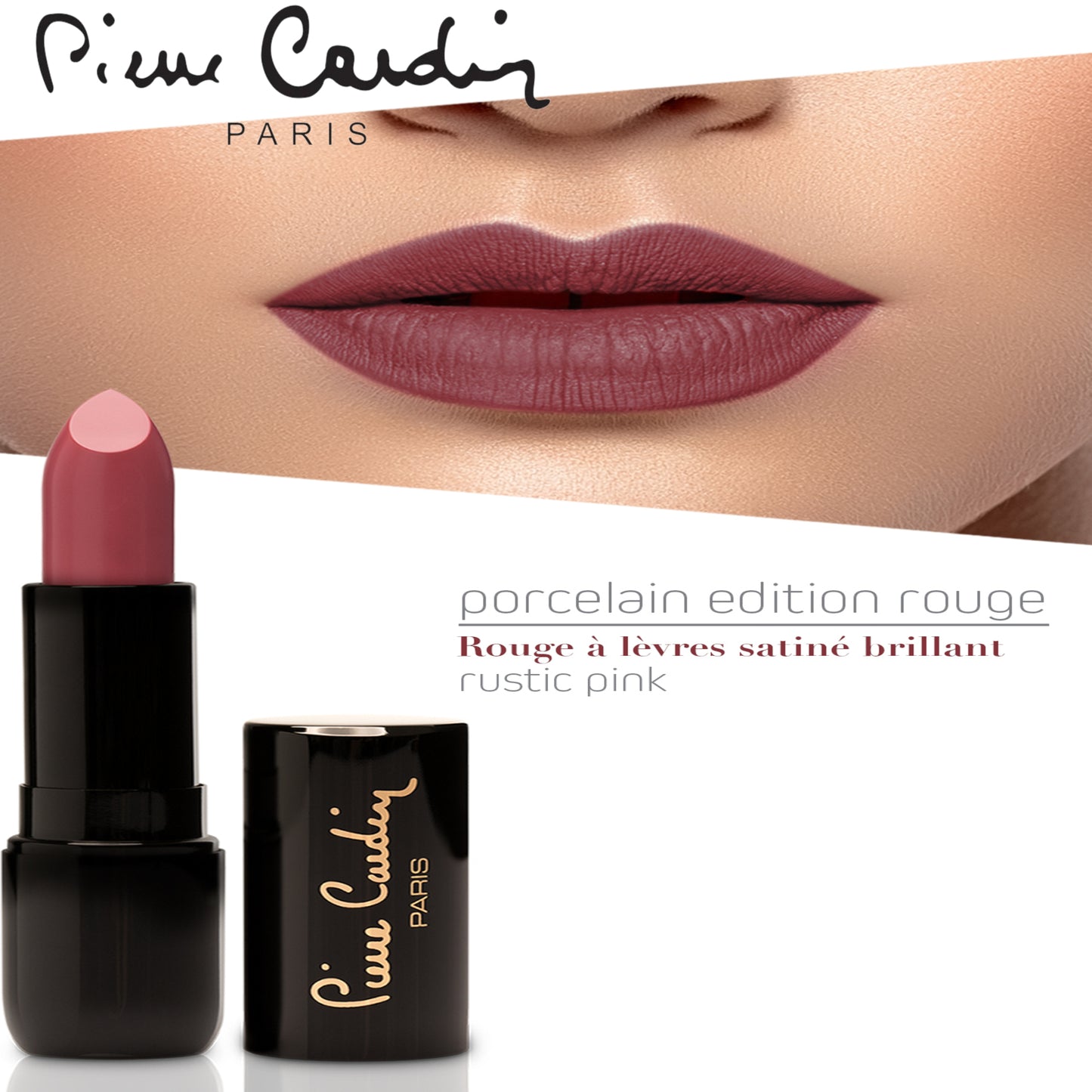 Pierre Cardin Porcelain Edition Lipstick  Rustic Pink 234 - 4 gr