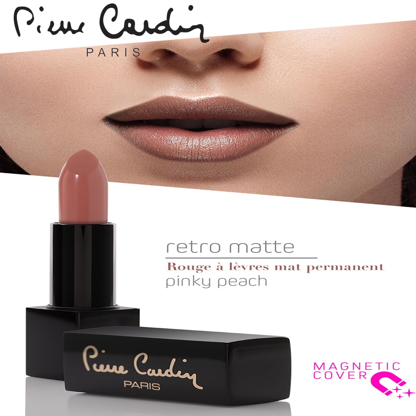 Pierre Cardin Retro Matte Lipstick  Pinky Peach 144 - 4 gr