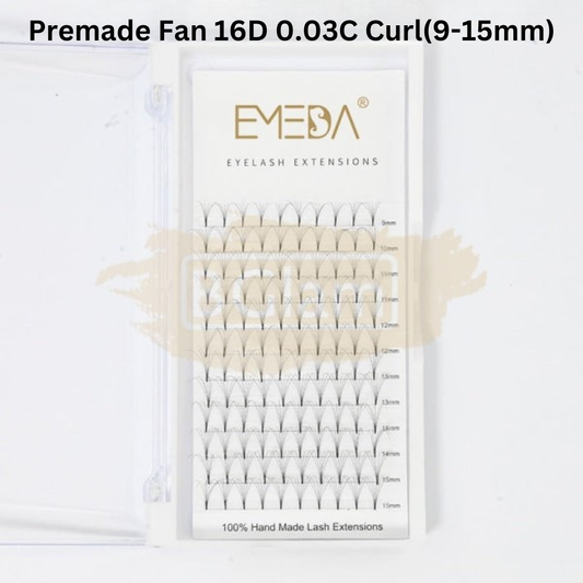EMEDA Premade Fans 16D | 0.03 C Curl | 120 | Mixed 9-15mm