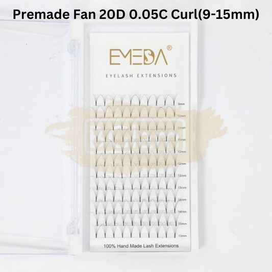 EMEDA Premade Fans 20D | 0.05 D Curl | 120 | Mixed 9-15mm