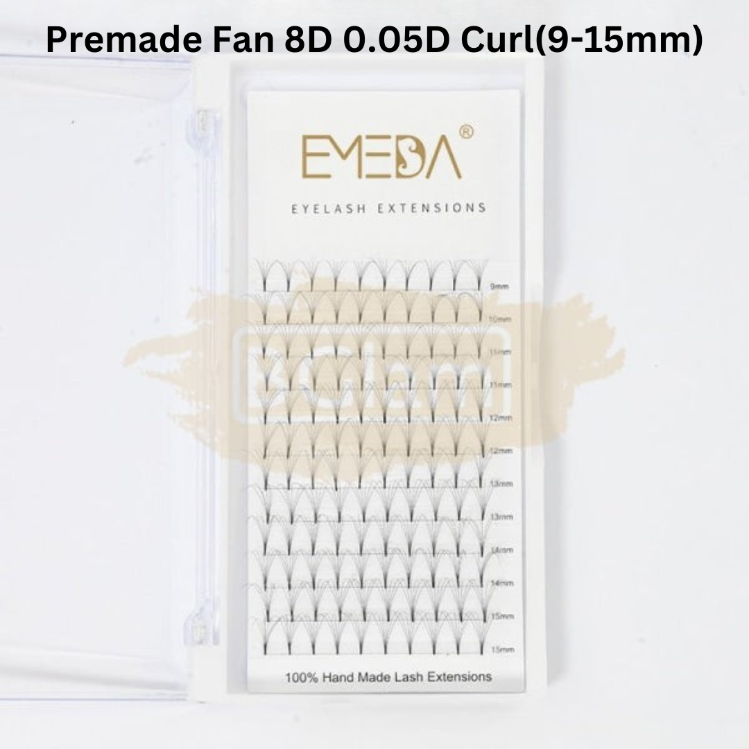EMEDA Premade Fans 8D | 0.05 D Curl | 120 | Mixed 9-15mm