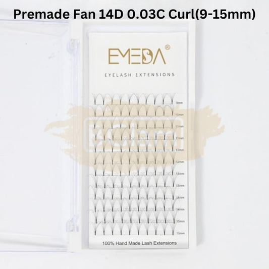 EMEDA Premade Fans 14D | 0.03 C Curl | 120 | Mixed 9-15mm
