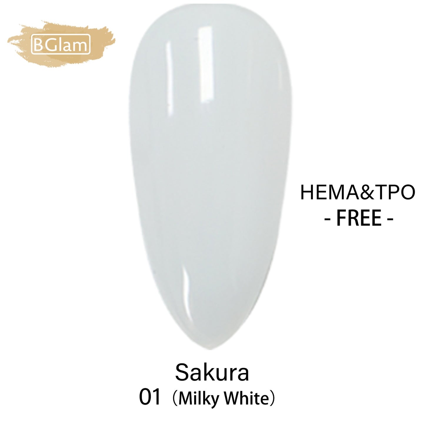 BGLAM Gel Polish 15ml | Cerise 01 | Milky White