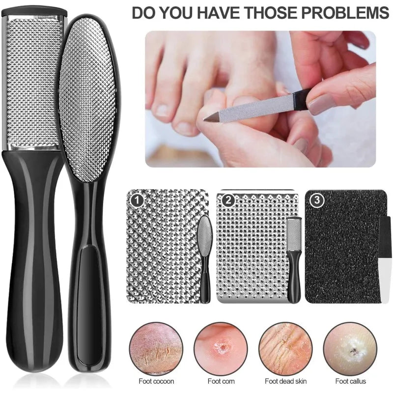 1 pcs Portable Double-Sided Foot File for Dead Skin, Callus Removal, and  Cracked Heel and Corn Removal - Pedicure Tool for Smooth and Soft Feet