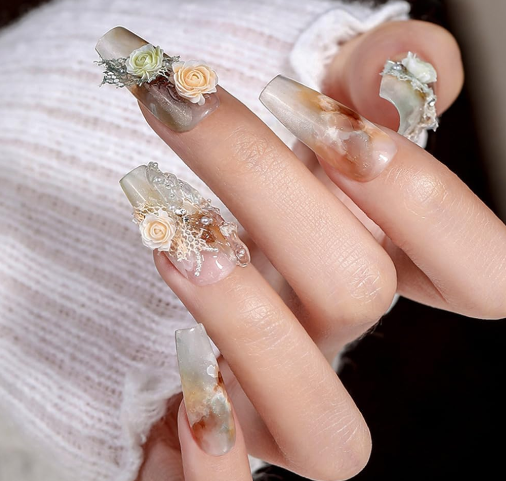 3D Floral Nail Art Decorations