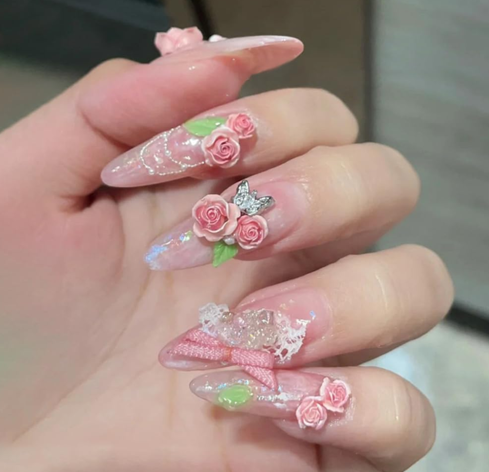 3D Floral Nail Art Decorations
