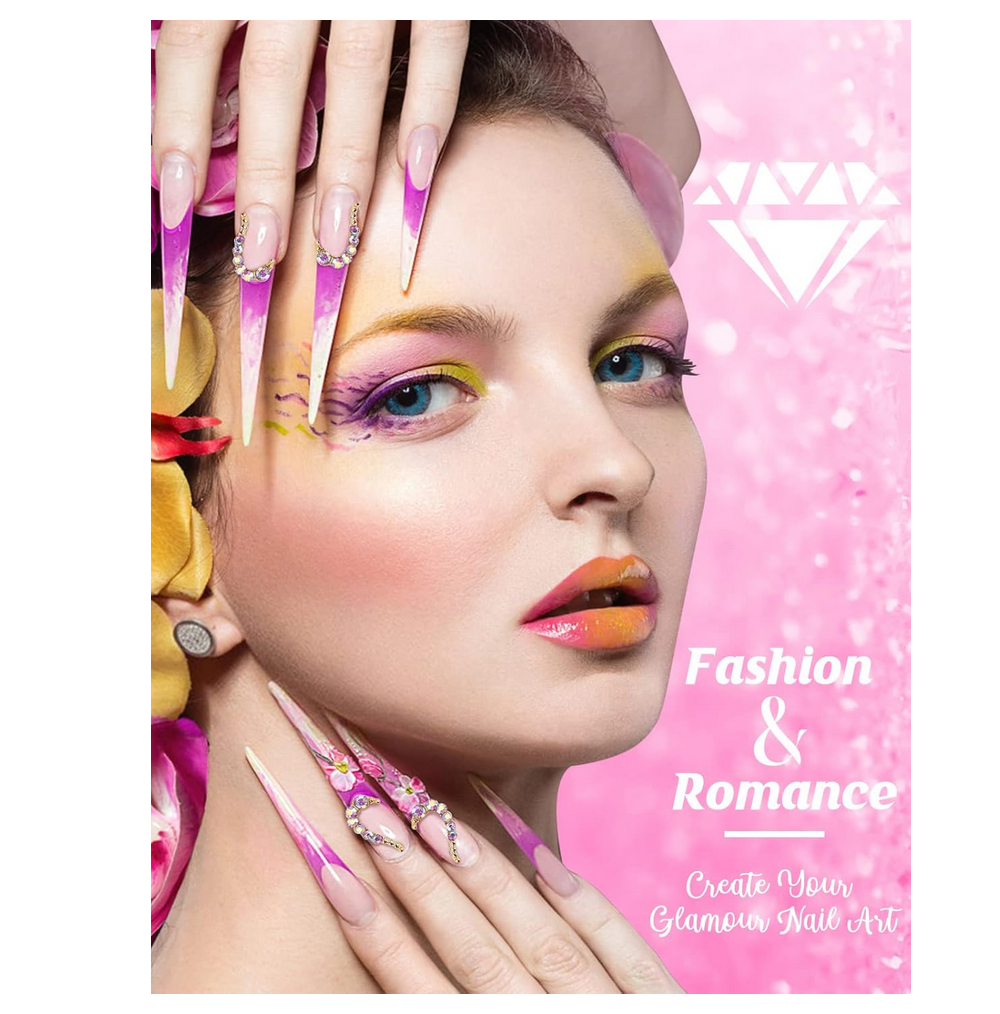 3D Nail Fashion Jewelry | Half Heart | Sold by the piece