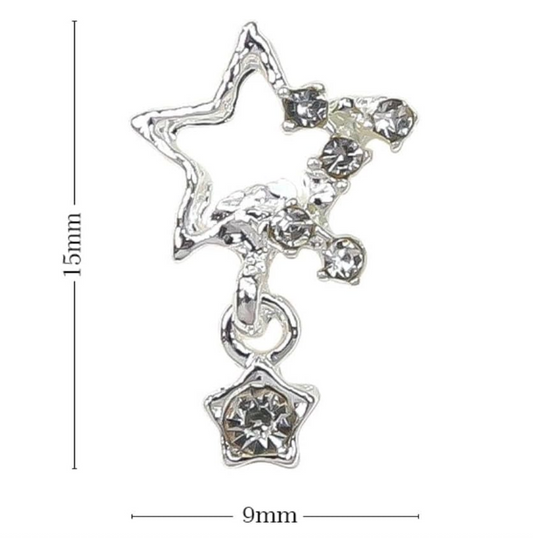 3D Nail Fashion Jewelry | Star | Sold by the piece