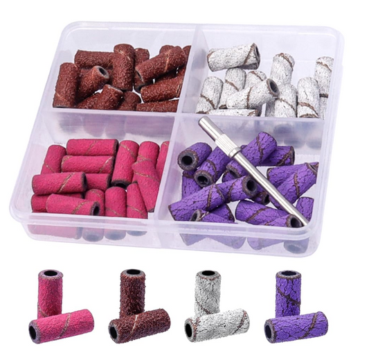 Nail Drill Sanding Bands Kit | 60 PCS + Mandrel