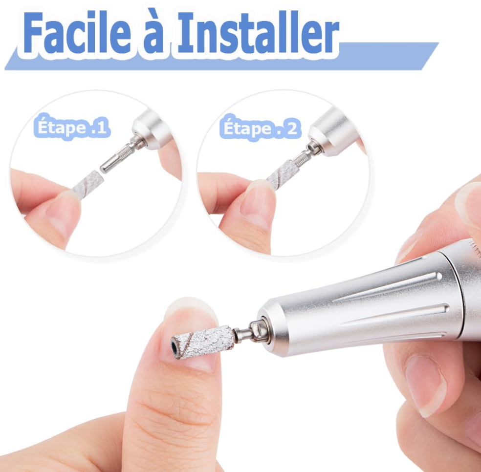 Nail Drill Sanding Bands Kit | 60 PCS + Mandrel