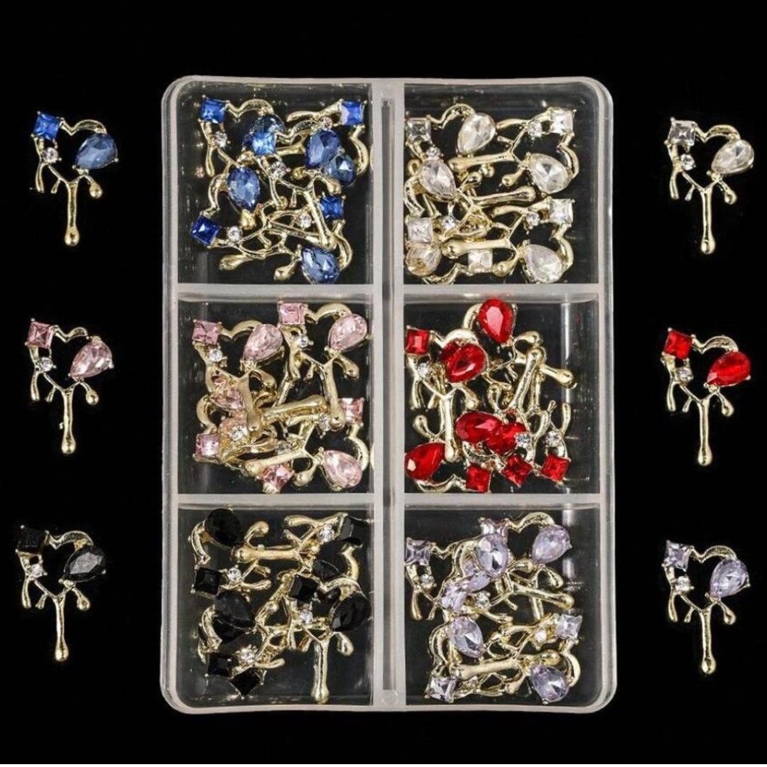 3D Nail Art Jewelry | Heart Set | 01