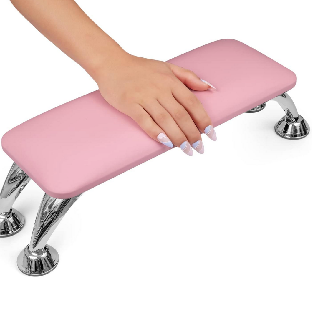 Repose-bras professionnel pour manucure & repose-pieds pour pédicure | Rose