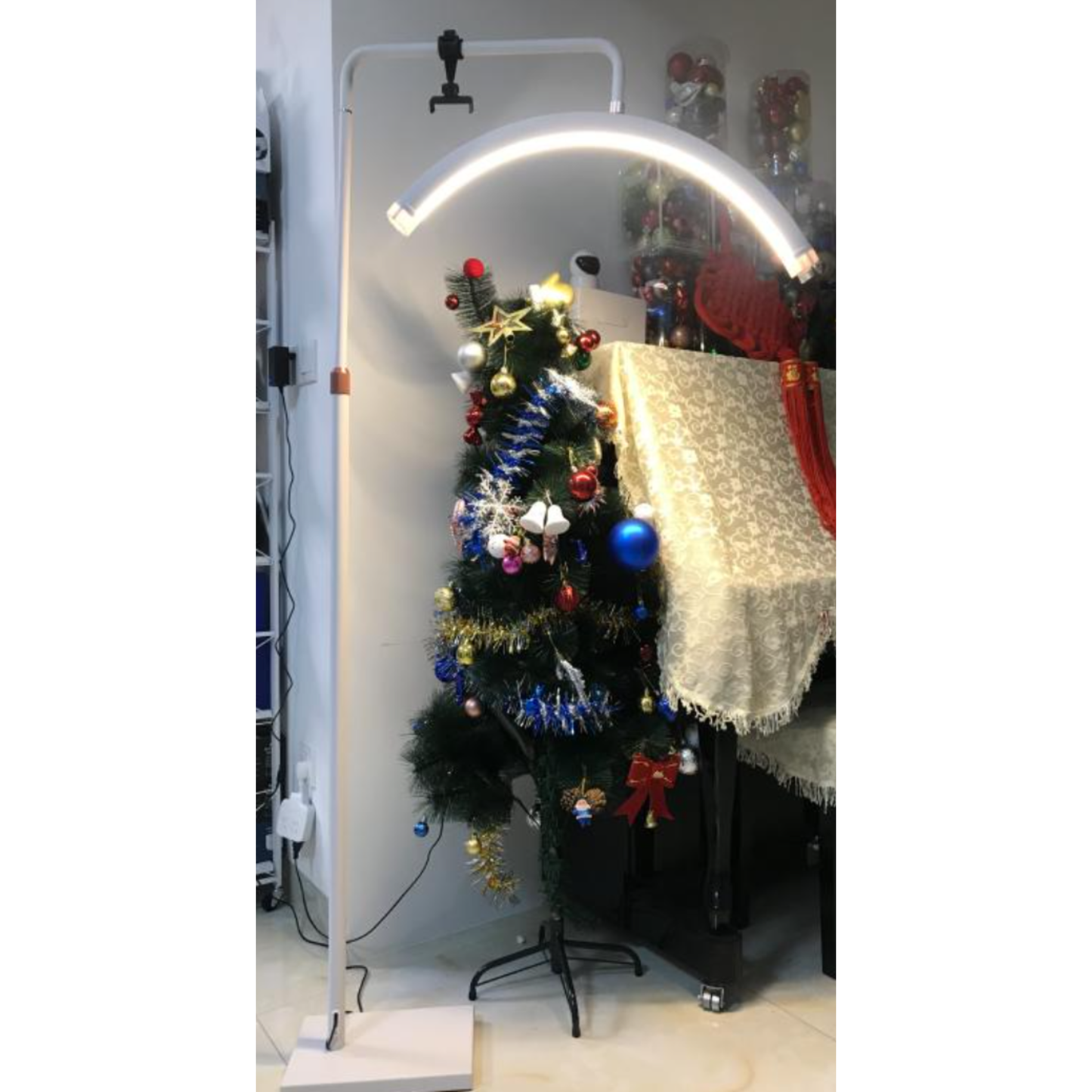 Half Moon Floor LED Lamp with Screen Touch | 135-180 cm | 3 colors  | 2700-5600K | 36W | White