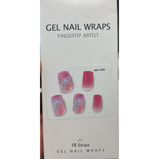 16 PCS Semi-Cured Gel Nail Wraps | BSG 0082