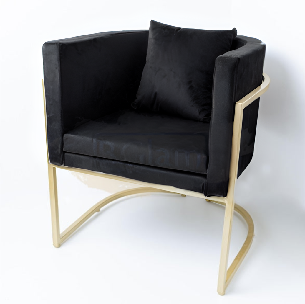 Velvet Manucure Chair M-240 | Black