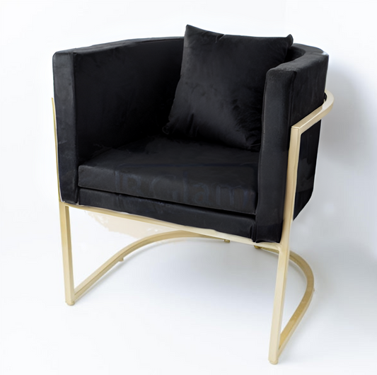 Velvet Manucure Chair M-240 | Black