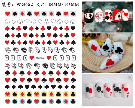 Nail Art Sticker | Poker | WG652