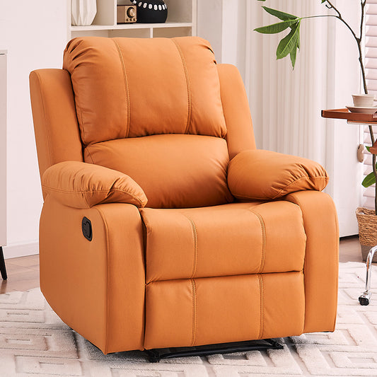 Electric Leather Recliner Chair | Rotate | Massage Function | Orange