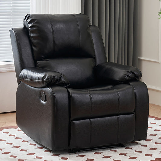 Electric Leather Recliner Chair | No rotate | Massage Function | Black