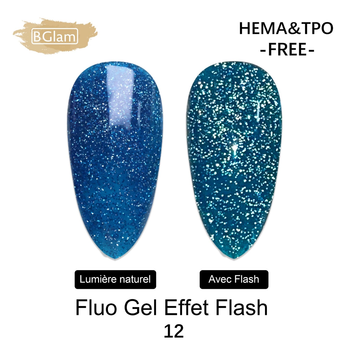 BGLAM Gel polish 15ml | Fluo | Flash Effect 12