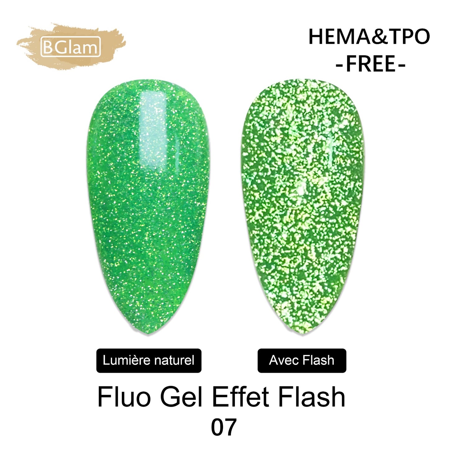 BGLAM Gel polish 15ml | Fluo | Flash Effect 7