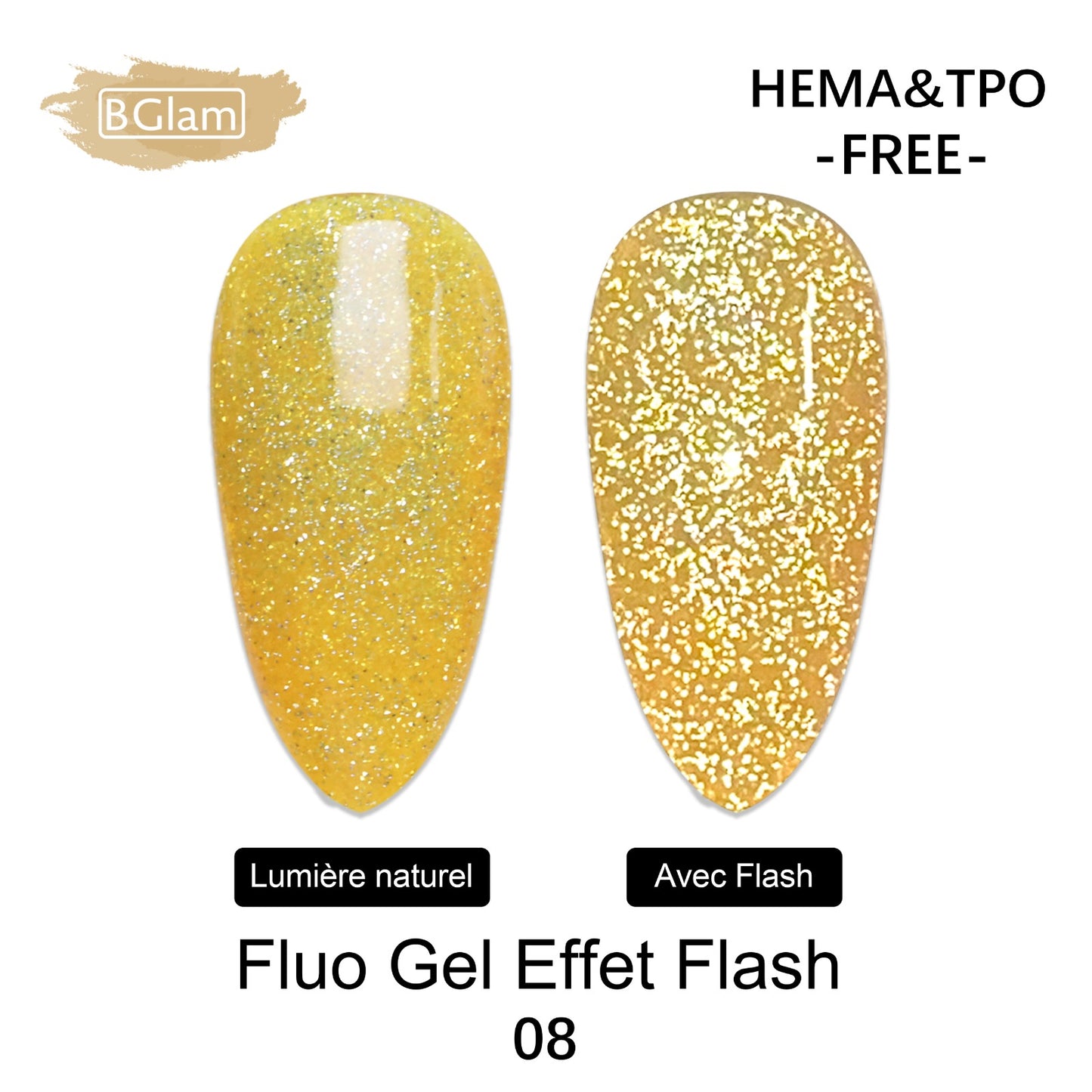 BGLAM Gel polish 15ml | Fluo | Flash Effect 8