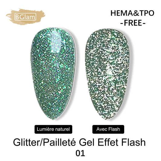 BGLAM Gel polish 15ml | Glitter | Flash Effect 1