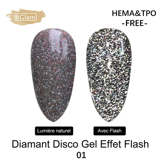 BGLAM Gel polish 15ml | Diamond Glitter | Flash Effect  1