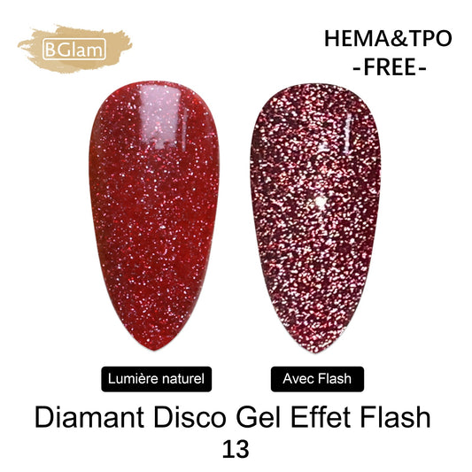 BGLAM Gel polish 15ml | Diamond Glitter | Flash Effect 13