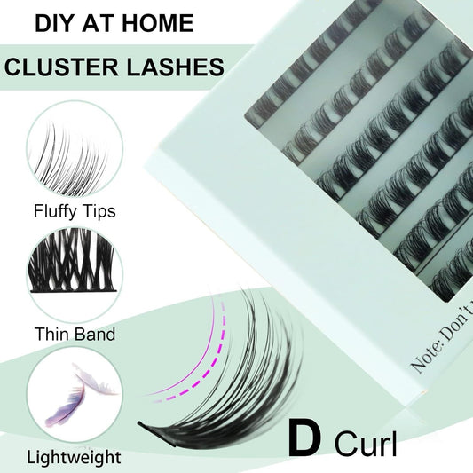 EMEDA 72pcs DL-Series Lash Clusters D-Curl | DIY Lashes