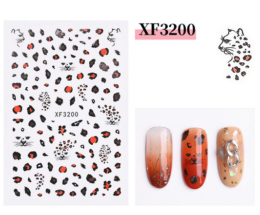 Leopard Nail Stickers - XF3200