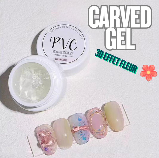 CARVED GEL | Sculpture Fleurs | Transparent