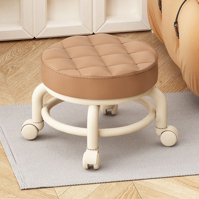 Tabouret Roulant en Cuir PU Luxe | Idéal pour Spas & Salons de Beauté (30cm x 28cm)