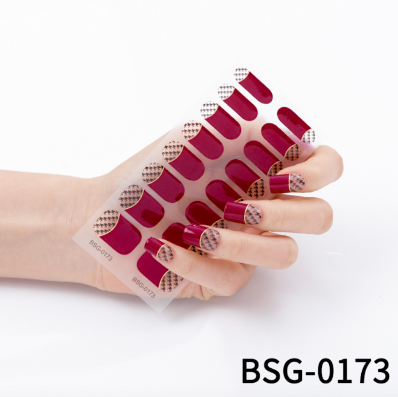 16 PCS Semi-Cured Gel Nail Wraps | BSG 0173