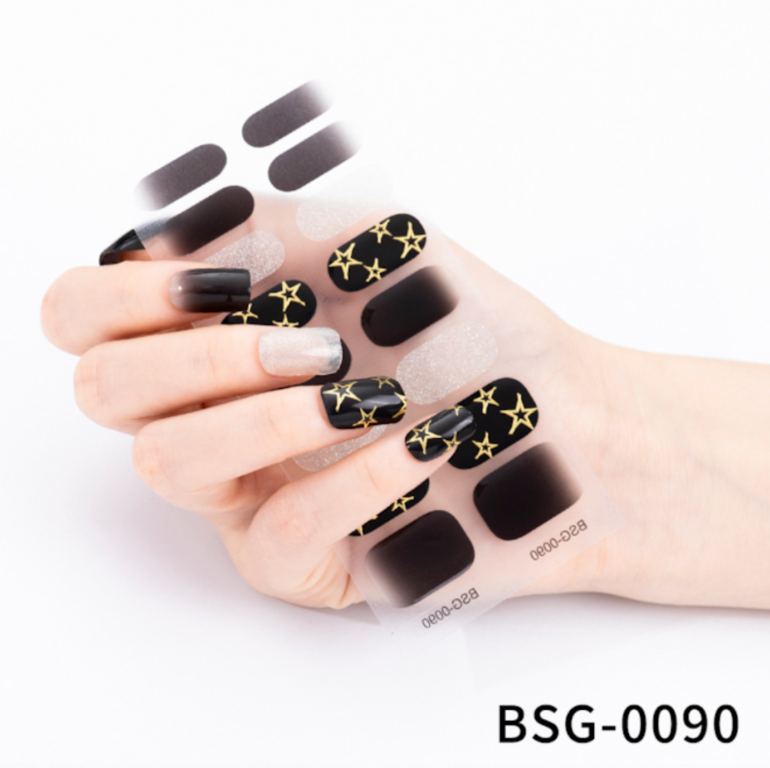 16 PCS Semi-Cured Gel Nail Wraps | BSG 090