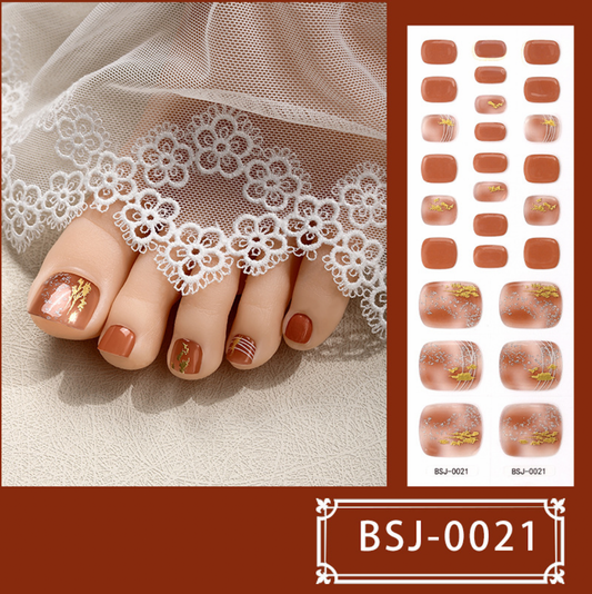 26 PCS 3D Toe Semi-Cured Gel Nail Wraps | BSJ 0021