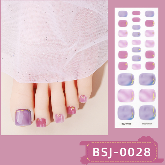 26 PCS 3D Toe Semi-Cured Gel Nail Wraps | BSJ 0028