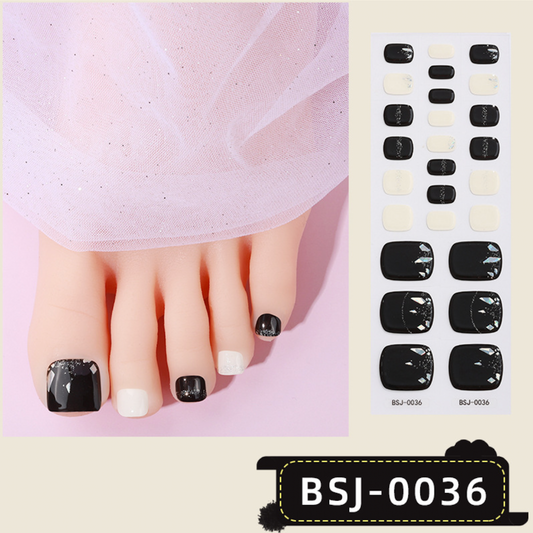 26 PCS 3D Toe Semi-Cured Gel Nail Wraps | BSJ 0036