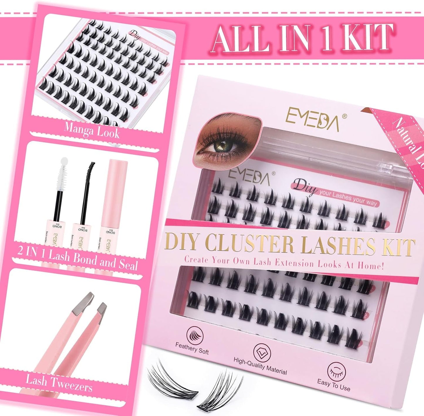 Anime Lashes Cluster Kit