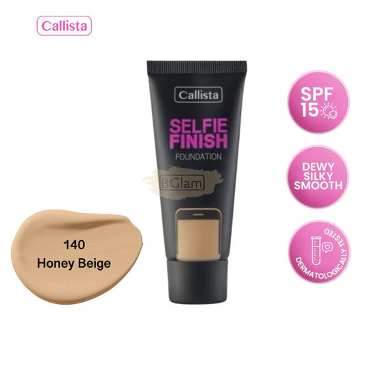 CALLISTA SELFIE FINISH FOUNDATION 140 Honey Beige with SPF15 25ml Foundation